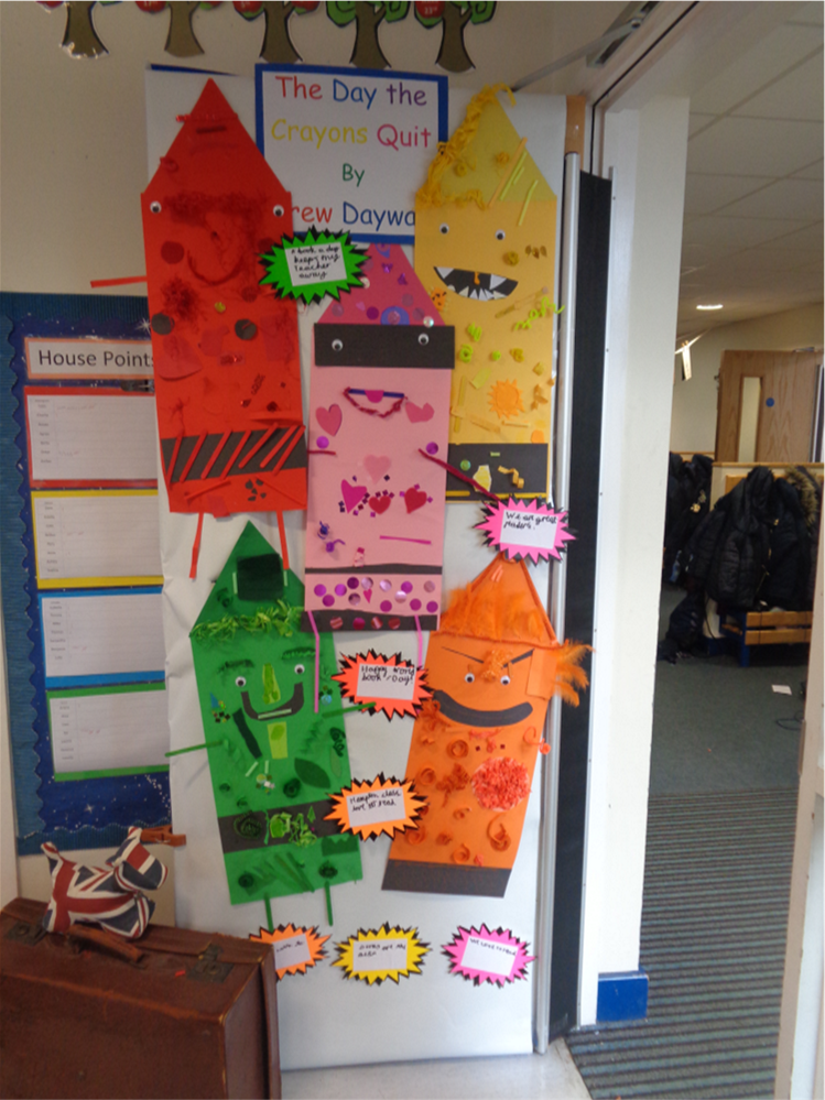 Decorated classroom door